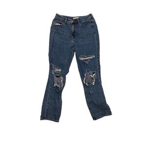 womens pacsun icon mid rise distressed denim size 26
